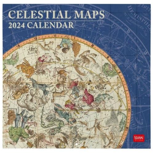 Legami - Wall Calendar 2024, 12 Months and Annual Planner, Space for Notes and Notes, Number of the Week, 6 Languages, Zodiac Signs and International Holidays, Single Cellophaning, 30x29 cm