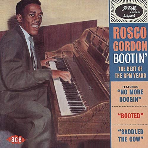 Rosco Gordon album cover featuring the musician at a piano.