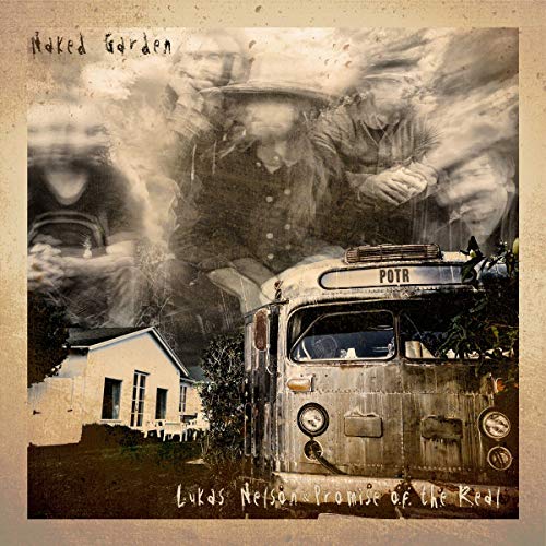CD cover: Lukas Nelson, ghostly figures, and a vintage bus in a haze.