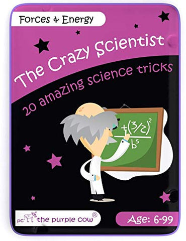 The Purple Cow PC337 Crazy Scientist Science Forces and Energy Card Set, Multiple
