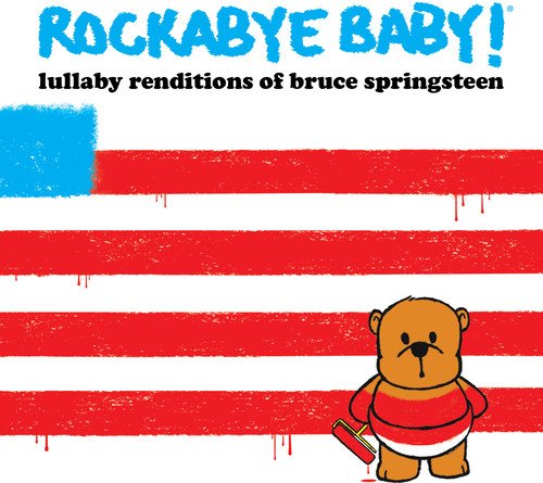 CD cover with American flag stripes, a teddy bear, and text.