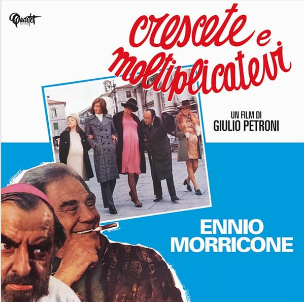 Vinyl album cover for "Crescete E Moltiplicatevi" by Ennio Morricone, film scene.