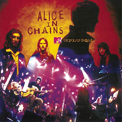 Alice In Chains “Unplugged” CD cover with band members in silhouette.