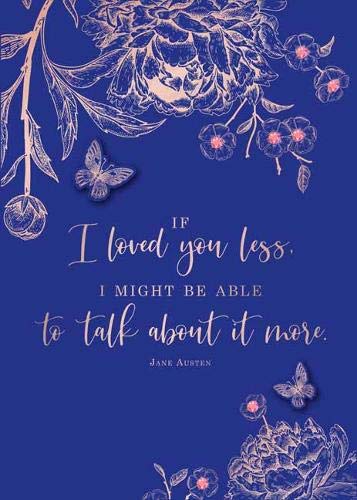 Jane Austen If I Loved You Less Embellished Card (Jane Austen Card)