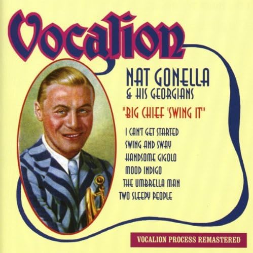 CD cover featuring portrait of Nat Gonella and song titles.