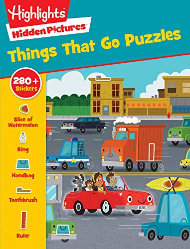 Things That Go Puzzles (Sticker Hidden Pictures)
