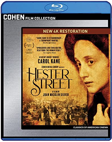 Blu-ray case for the 1975 film *Hester Street*, featuring Carol Kane.