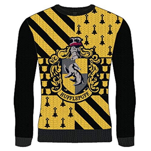 Harry Potter - Hufflepuff (Unisex Multi Knitted Jumper) Large