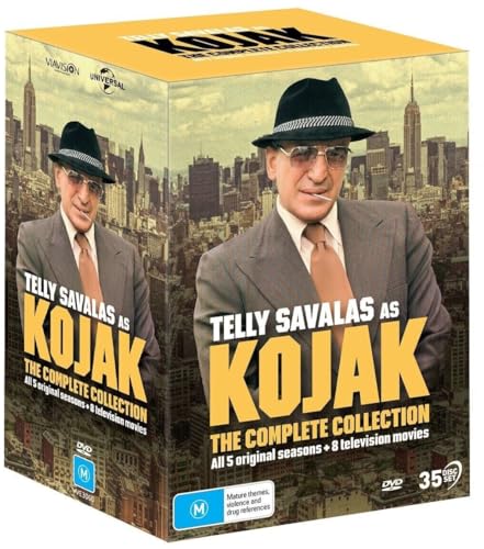 DVD box set of "Kojak" featuring Telly Savalas in his iconic hat.
