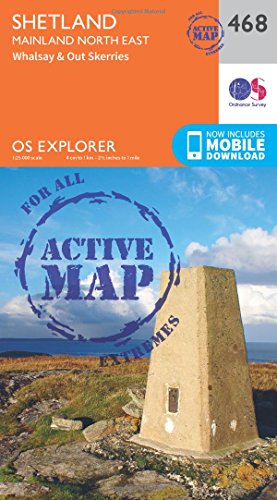 OS Explorer Map Active (468) Shetland - Mainland North East (OS Explorer Active Map)