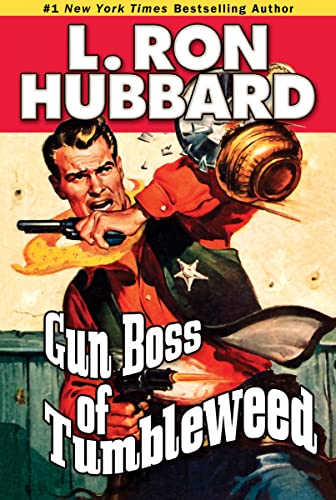 Western themed book cover with cowboy, gun, and desert landscape illustration.