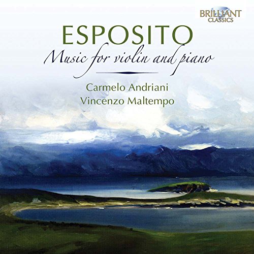 CD cover: landscape painting with text “Esposito: Music for violin and piano.”