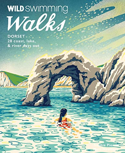 A book cover with coastal scenery, likely featuring water, cliffs, and walking trails.