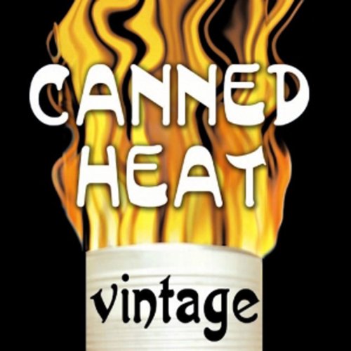 Canned Heat vintage CD cover with fiery orange and yellow flames.