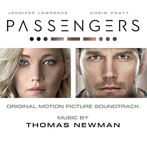 Passengers soundtrack CD cover featuring Jennifer Lawrence and Chris Pratt.