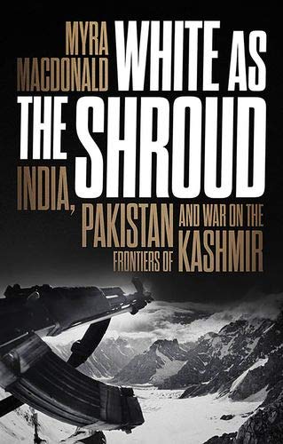 Book cover: “White as the Shroud” with mountains and a rifle silhouette.
