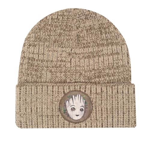 Marvel I Am Groot - Baby Groot (Unisex Beige Beanie) One Size