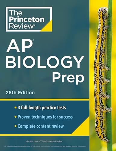 Princeton Review AP Biology Prep, 2024 : 3 Practice Tests + Complete Content Review + Strategies & Techniques