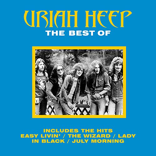 Uriah Heep’s “The Best Of” CD cover featuring a black and white band photo.