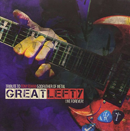 CD cover: hand playing a black electric guitar, text “Great Lefty”.