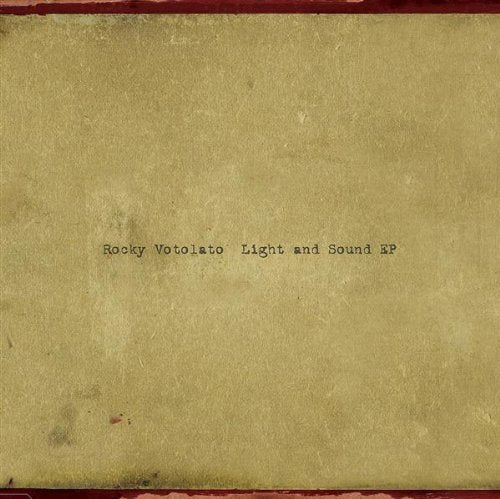 CD cover for Rocky Votolato’s “Light And Sound EP”, beige textured background.