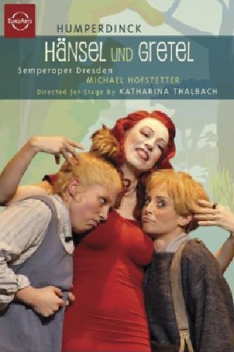 DVD cover for Humperdinck’s *Hansel und Gretel* opera featuring three performers.