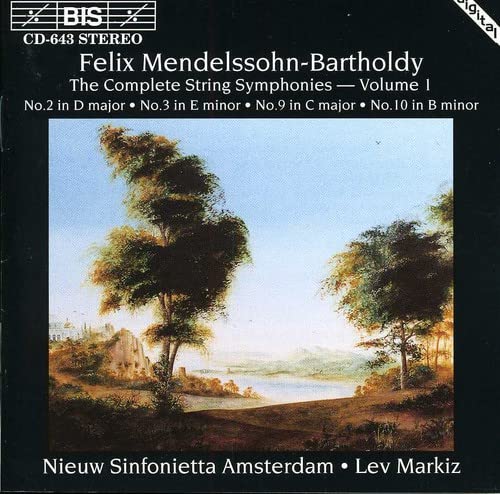 Nieuw Sinfonietta Amsterdam - Mendelssohn - String Symphonies, Vol.1 [CD]