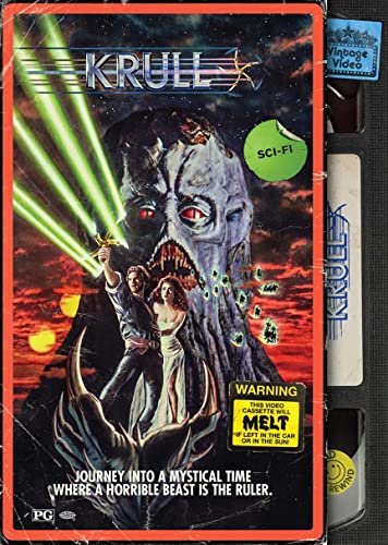 DVD cover art for the film Krull featuring a man, woman, and large monster.
