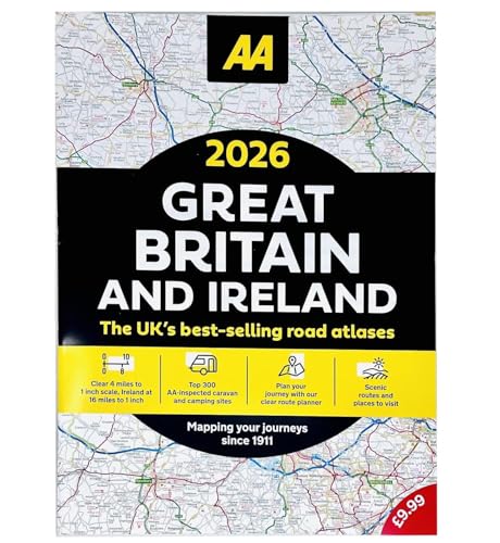 AA Britain Ireland Road Atlas 2026 [Staple Bound] AA Publishing; Unknown Author