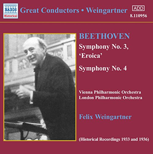 CD cover for Beethoven symphonies with conductor Felix Weingartner’s portrait.