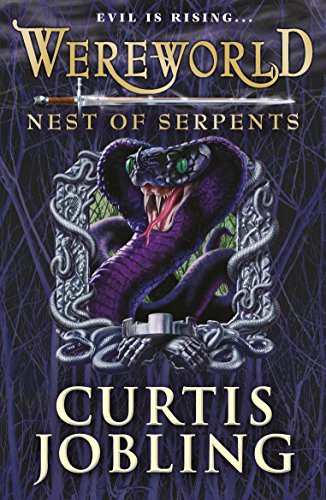 Book cover with serpent illustrations, likely featuring a werewolf or humanoid figure transformation scene.