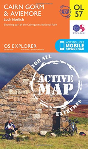 OS Explorer ACTIVE OL57 Cairn Gorm & Aviemore (OS Explorer Map)