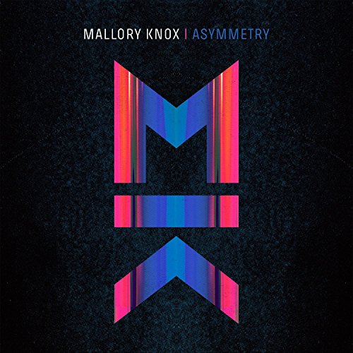 Mallory Knox album "Asymmetry" CD cover with abstract colorful graphic.