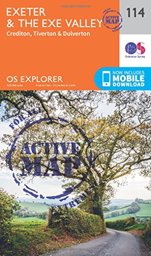 OS Explorer Map Active (114) Exeter and the Exe Valley