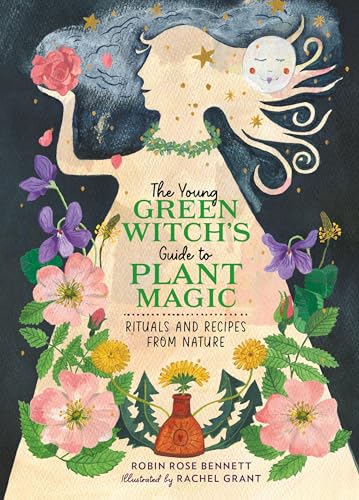Book cover featuring a silhouette of a woman surrounded by flowers and a moon.