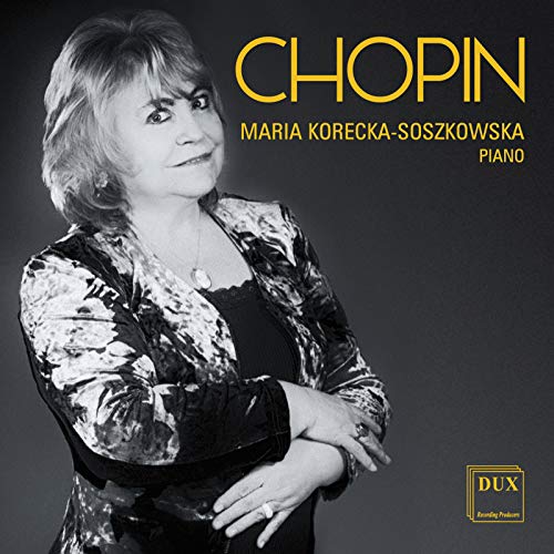 CD cover featuring pianist Maria Korecka-Soszkowska in a patterned jacket.