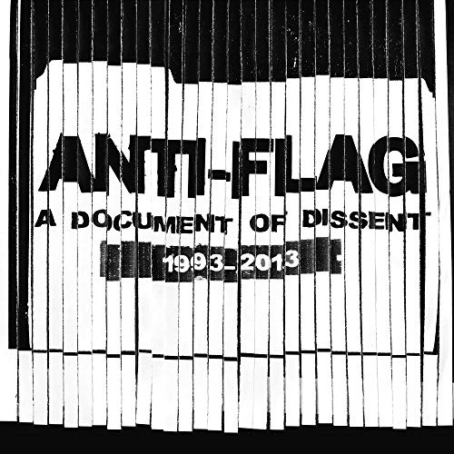 Anti-Flag album cover, black and white with distressed, layered design.