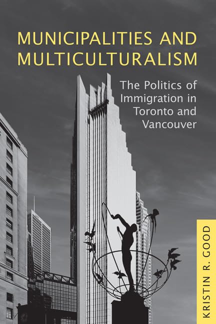 Book cover with city skyline and title: “Municipalities and Multiculturalism.”