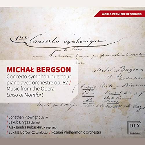 Poznan Philharmonic Orchestra - Michal Bergson: Concerto Symphonique Pour Piano Avec Orchestre... [CD]