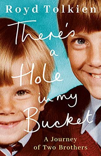 Book cover with portraits of two young boys and white text.