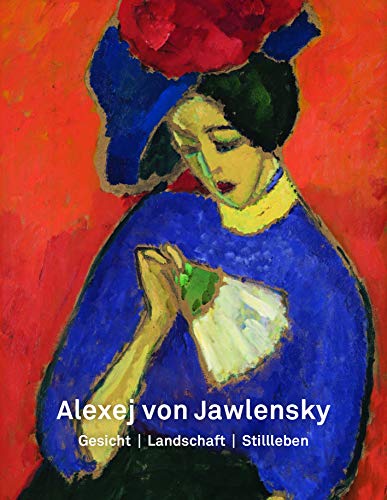 Jawlensky painting of a woman with a flower and fan, bold colors.