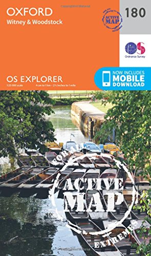 OS Explorer Map Active (180) Oxford, Witney and Woodstock (OS Explorer Active Map)