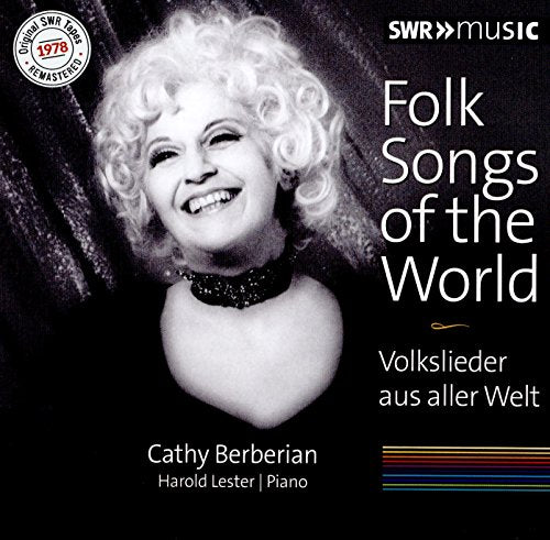CD cover featuring Cathy Berberian, text “Folk Songs of the World”.
