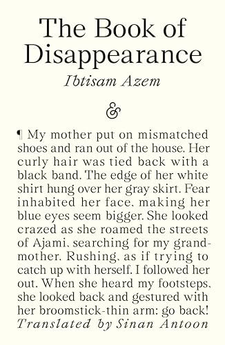 The Book of Disappearance text page with black font on a beige background.