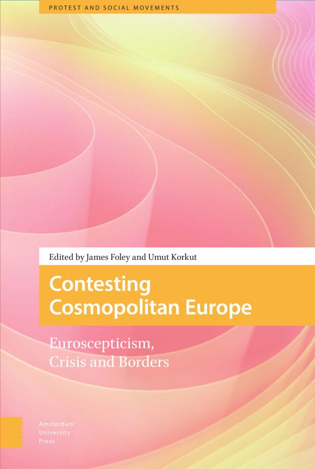Book cover: "Contesting Cosmopolitan Europe: Euroscepticism" with pink abstract waves.