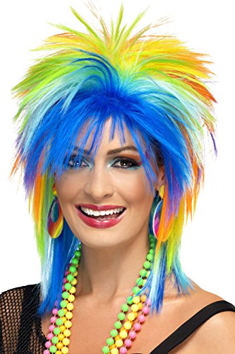 Smiffys 80's Rainbow Punk Wig - Multi-Colour