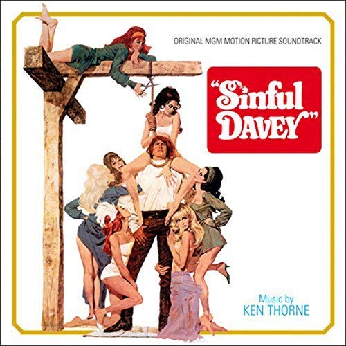 CD cover for "Sinful Davey" soundtrack featuring a group of people.