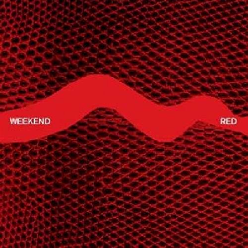 Red vinyl record cover with textured background and wavy red shape.