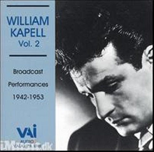 CD cover for William Kapell's Bach broadcasts, Vol. 2, with portrait.
