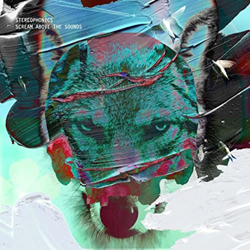 Album cover featuring a stylized, colorful wolf face with abstract paint strokes.